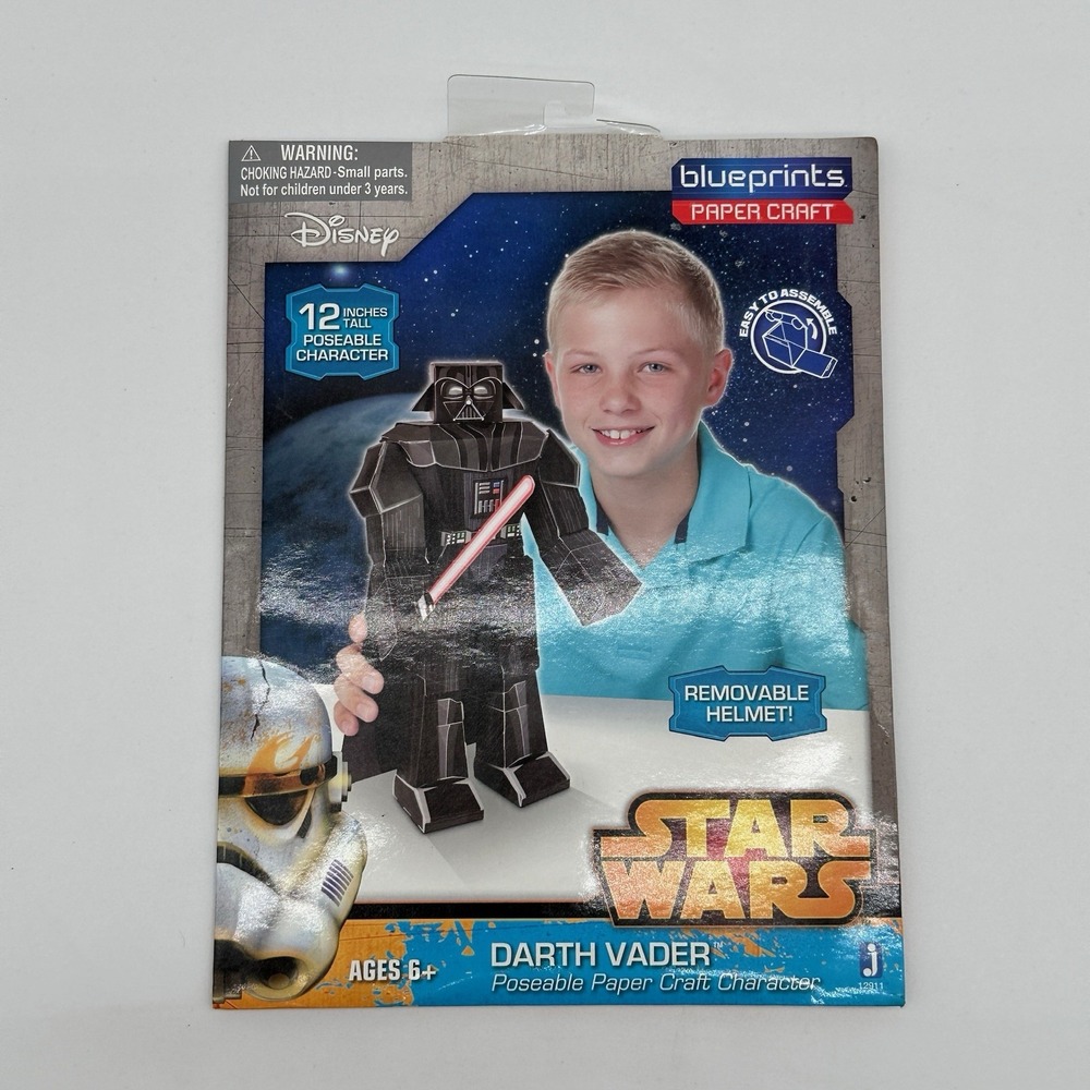 Star Wars Darth Vader Blueprints Paper Craft Posable‎ 12" Character Sealed New